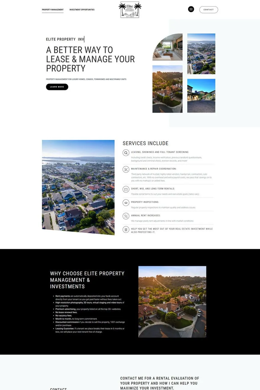 Elite Property Management website — built by Fakhar e Mustafa