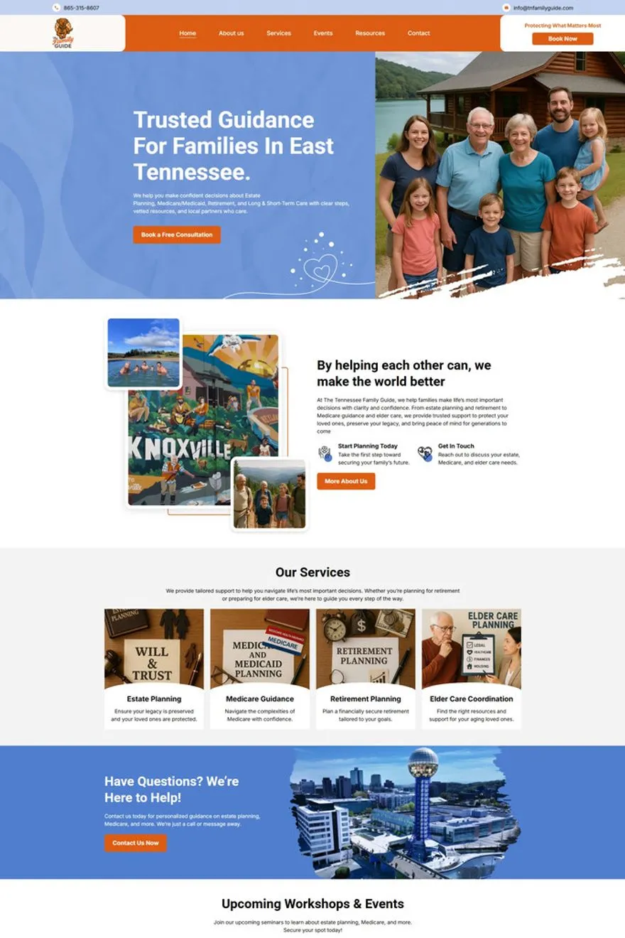 The Family Guide website — built by Fakhar e Mustafa