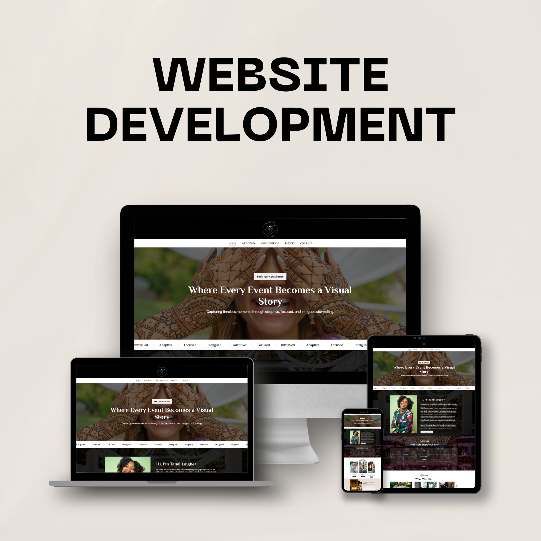 Modern Neutral Digital Product Computer Mockup Promotional Instagram Post